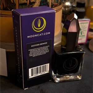 Mooncat Access Denied Sparkly Green Nail Polish Lacquer